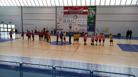 Ingresso delle squadre in campo Bernalda Futsal Real Vietri