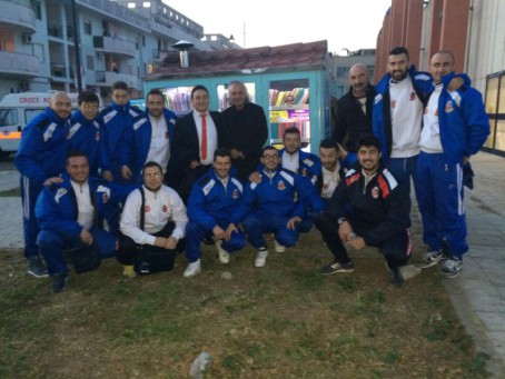 Il Bernalda Futsal con il maestro La Cava