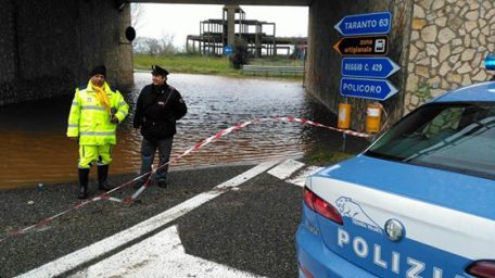 Polizia bivio valdagri maltempo