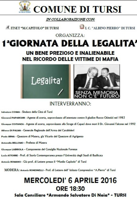 GIORNATA DELLA LEGALITA'