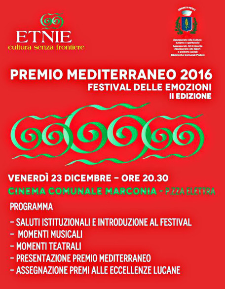 Locandina Premio Mediterraneo Etnie