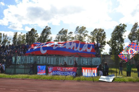 Coreografia degli Ultras nella semifinale playoff