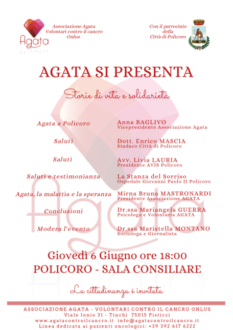 Locandina Agata si presenta a Policoro