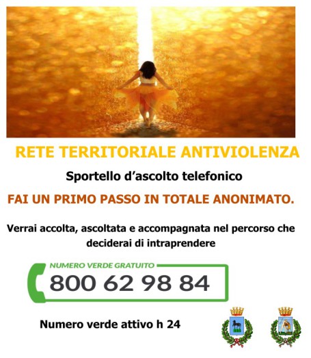 Locandina sportello antiviolenza